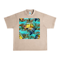 French Oak Lake Fish And Reeds With Leopard Seamless Pattern Bbs Urban Heavy Tee - BundleAndBundleShop