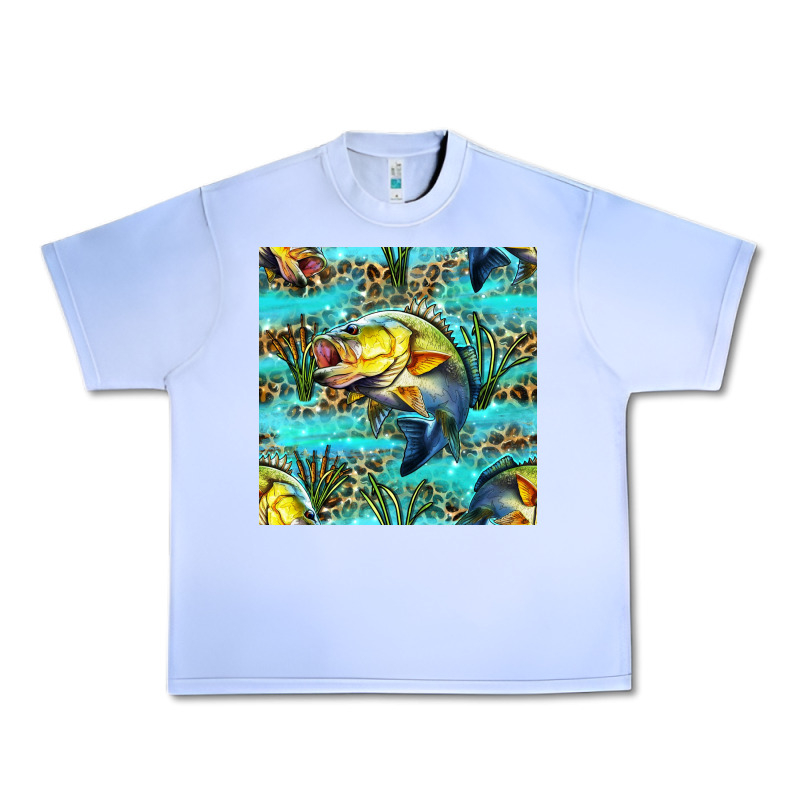 Lake Fish And Reeds With Leopard Seamless Pattern Bbs Urban Heavy Tee by BundleAndBundleShop | Teevron