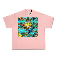 Salmon Lake Fish And Reeds With Leopard Seamless Pattern Bbs Urban Heavy Tee - BundleAndBundleShop