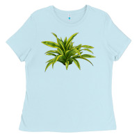 Baby Blue Lemon Lime Dracaena Leaf Ladies Tee - LillyAllenDesigns
