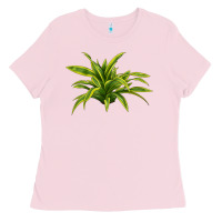 Bubblegum Pink Lemon Lime Dracaena Leaf Ladies Tee - LillyAllenDesigns