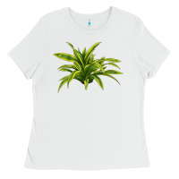 White Lemon Lime Dracaena Leaf Ladies Tee - LillyAllenDesigns