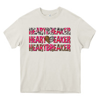 Cream heartbreaker with leopard and cowhide Heavy Core Tee - NancyCooperArtShop