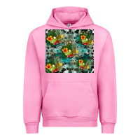 Fuchsia Pink summer fruits Urban Hoodie - CowhideDigitalArt