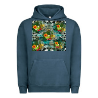 Pigment Midnight Navy summer fruits Urban Hoodie - CowhideDigitalArt