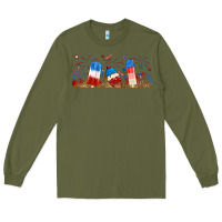 Army Green fourth of july popsicle Long Sleeve Tee - RanaPortraitStore