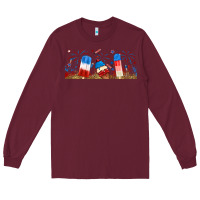 Burgundy fourth of july popsicle Long Sleeve Tee - RanaPortraitStore