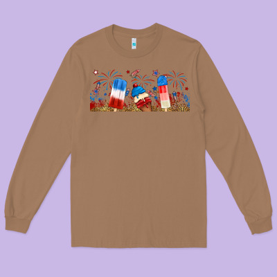 Fourth Of July Popsicle Long Sleeve Tee Designed By Ranaportraitstore