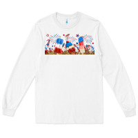 White fourth of july popsicle Long Sleeve Tee - RanaPortraitStore