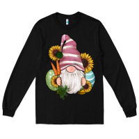 Black easter gnomes egg carrot sunflowers Long Sleeve Tee - RanaPortraitStore
