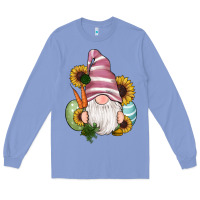 Colony Blue easter gnomes egg carrot sunflowers Long Sleeve Tee - RanaPortraitStore
