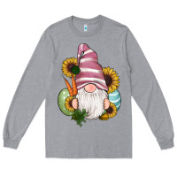 Heather Grey easter gnomes egg carrot sunflowers Long Sleeve Tee - RanaPortraitStore
