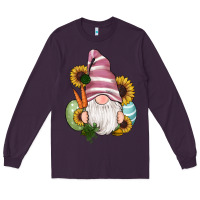 Plum easter gnomes egg carrot sunflowers Long Sleeve Tee - RanaPortraitStore