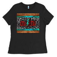 Black leopard lightning bolt mimi mother's day Ladies Tee - Jasminsmagicworld