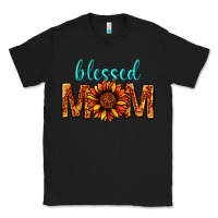 Black Blessed Mom Classic Tee - BundleAndBundleShop