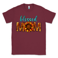 Burgundy Blessed Mom Classic Tee - BundleAndBundleShop