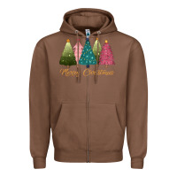 Chestnut merry christmas trees Zipper Hoodie - CowGirlArtShop