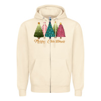 Sandshell merry christmas trees Zipper Hoodie - CowGirlArtShop