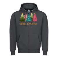 Smoke merry christmas trees Zipper Hoodie - CowGirlArtShop