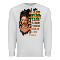 Dove Grey I am black history black girl Premium Sweatshirt - FaDigitalArtStudio