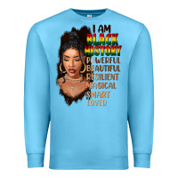 Ocean Blue I am black history black girl Premium Sweatshirt - FaDigitalArtStudio