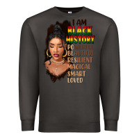 I Am Black History Black Girl Premium Sweatshirt | Teevron