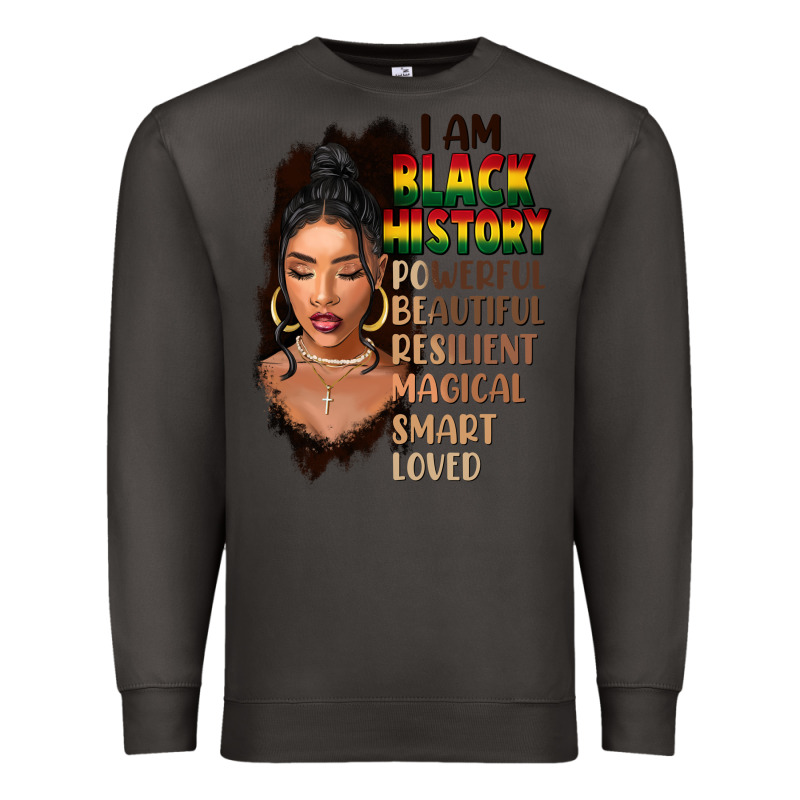 I Am Black History Black Girl Premium Sweatshirt by FaDigitalArtStudio | Teevron