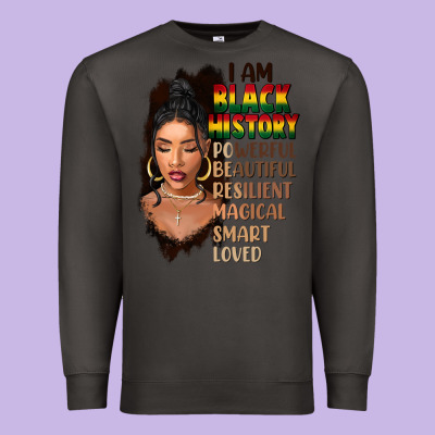I Am Black History Black Girl Premium Sweatshirt Designed By Fadigitalartstudio