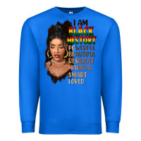 True Royal I am black history black girl Premium Sweatshirt - FaDigitalArtStudio