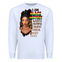 White I am black history black girl Premium Sweatshirt - FaDigitalArtStudio
