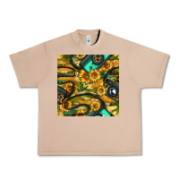 Burro Leopard Digital Camera And Sunflowers With Camouflage Seamless Pattern Urban Heavy Tee - BundleAndBundleShop
