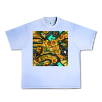Grape Ice Leopard Digital Camera And Sunflowers With Camouflage Seamless Pattern Urban Heavy Tee - BundleAndBundleShop