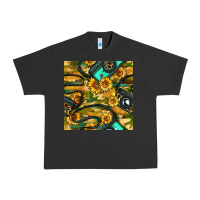 Pigment Black Leopard Digital Camera And Sunflowers With Camouflage Seamless Pattern Urban Heavy Tee - BundleAndBundleShop