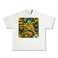 Pistachio Leopard Digital Camera And Sunflowers With Camouflage Seamless Pattern Urban Heavy Tee - BundleAndBundleShop