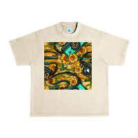 Sandshell Leopard Digital Camera And Sunflowers With Camouflage Seamless Pattern Urban Heavy Tee - BundleAndBundleShop