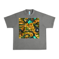 Tornado Leopard Digital Camera And Sunflowers With Camouflage Seamless Pattern Urban Heavy Tee - BundleAndBundleShop