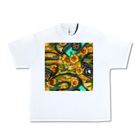 White Leopard Digital Camera And Sunflowers With Camouflage Seamless Pattern Urban Heavy Tee - BundleAndBundleShop