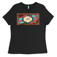 Black preview western pink flovers leopard serape   license plate template Ladies Tee - BarkalooDesign