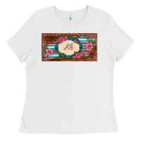 White preview western pink flovers leopard serape   license plate template Ladies Tee - BarkalooDesign