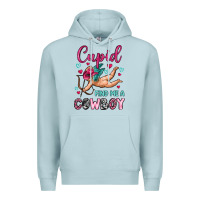 Blue Mist cupid find me a cowboy Premium Hoodie - OliviaCreatesArt