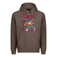 Coffee cupid find me a cowboy Premium Hoodie - OliviaCreatesArt