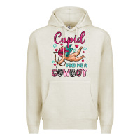 Oatmeal Heather cupid find me a cowboy Premium Hoodie - OliviaCreatesArt