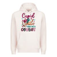 Pale Pink cupid find me a cowboy Premium Hoodie - OliviaCreatesArt