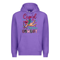 Purple cupid find me a cowboy Premium Hoodie - OliviaCreatesArt