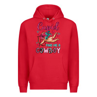 Red cupid find me a cowboy Premium Hoodie - OliviaCreatesArt