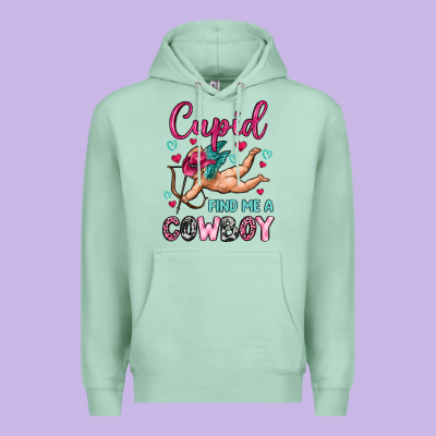 Cupid Find Me A Cowboy Premium Hoodie Designed By Oliviacreatesart