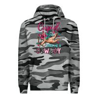 Slate Camo cupid find me a cowboy Premium Hoodie - OliviaCreatesArt