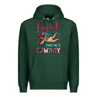 Sports Green cupid find me a cowboy Premium Hoodie - OliviaCreatesArt