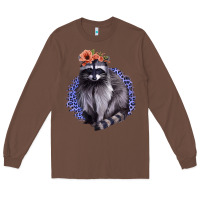 Chestnut Raccoon with Flowers Long Sleeve Tee - Bettercallsaul