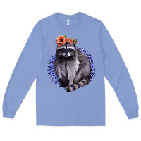 Colony Blue Raccoon with Flowers Long Sleeve Tee - Bettercallsaul